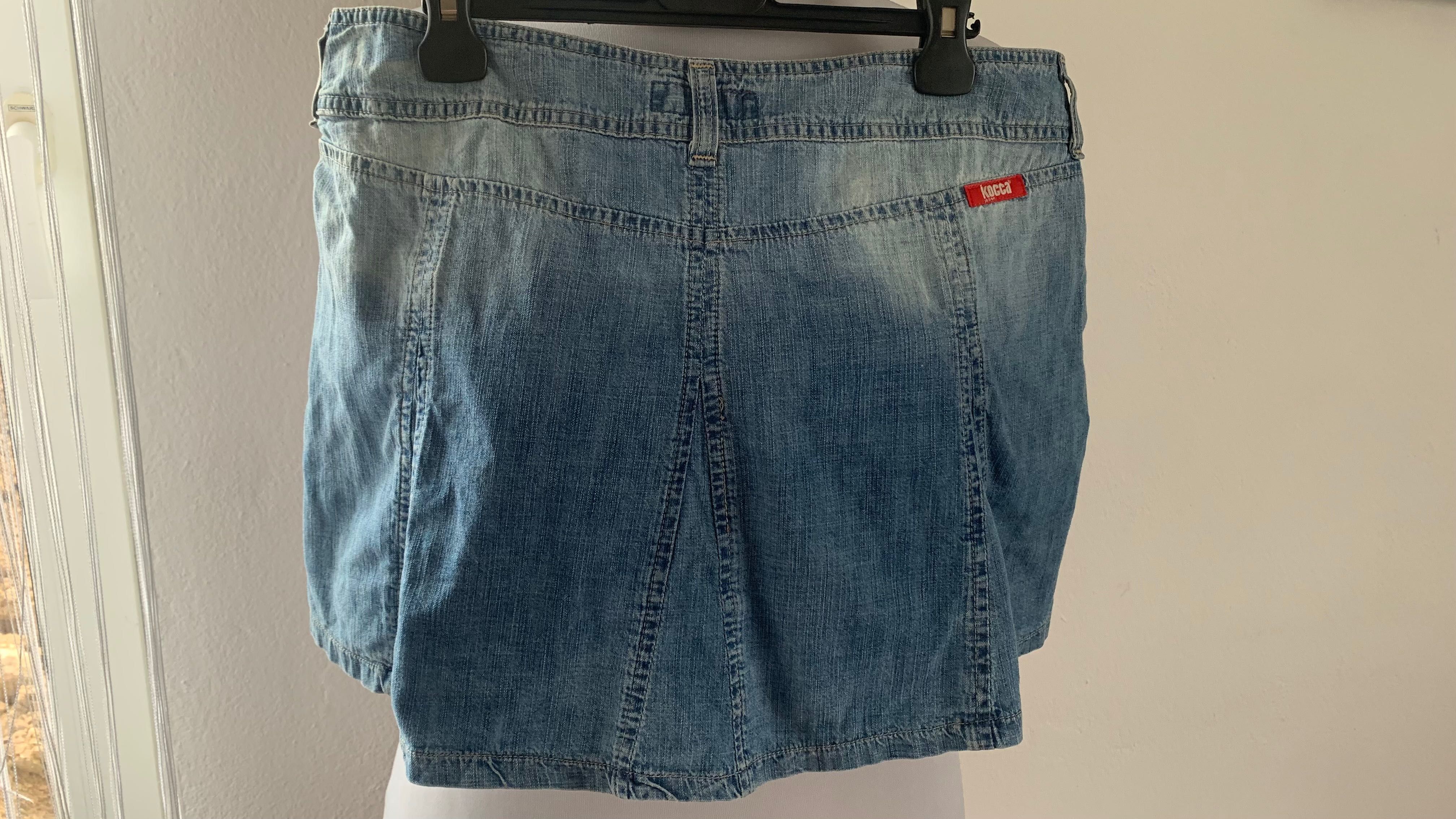 KOCCA L/40 spódnica biodrówka jeansowa, kieszenie, rozkloszowana NOWA