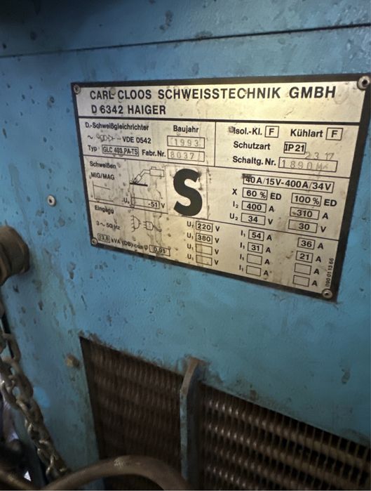Spawarka na gaz obojętny CLOOS GLC 403 PA-TS