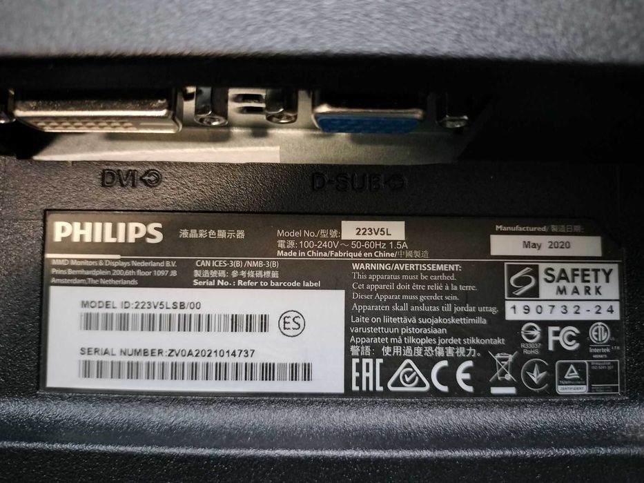 Monitor Philips 21,5" 223V5LSB używany