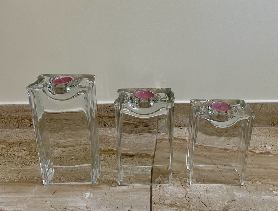 Conjunto de 3 jarras de cristal