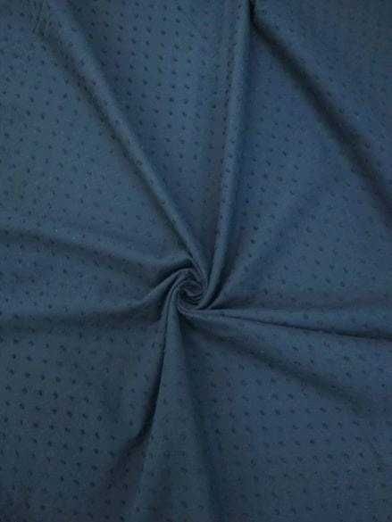 Granatowa bawełna Plumeti odzież ozdoby bluzki