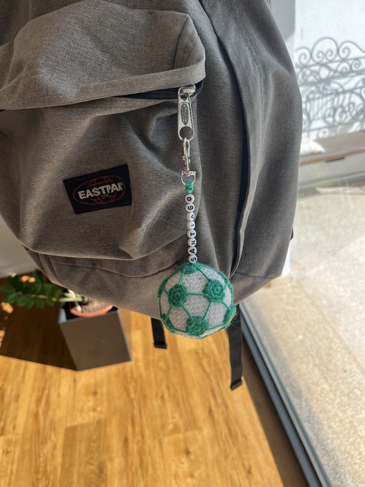Porta chaves de bola de futebol