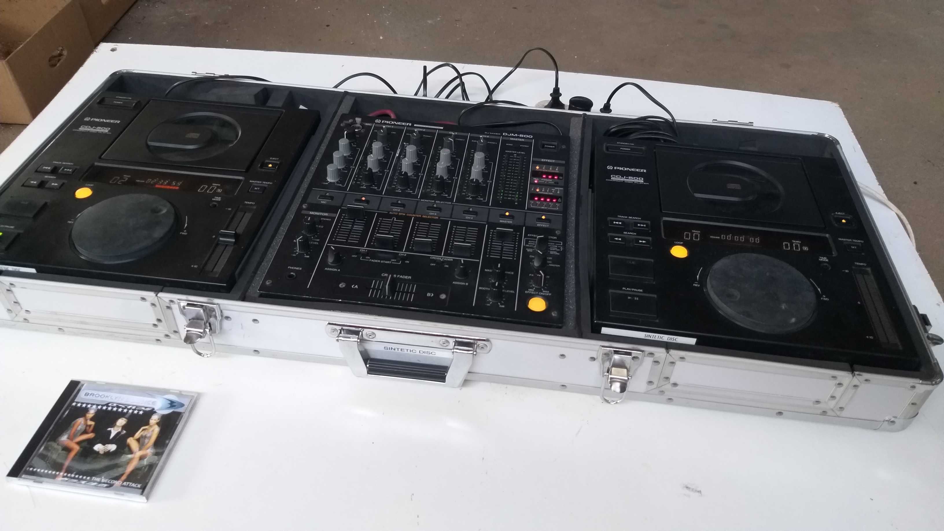 Kit DJ Pioneer DJM-500 + 2 CDJ-500 + Flightcase