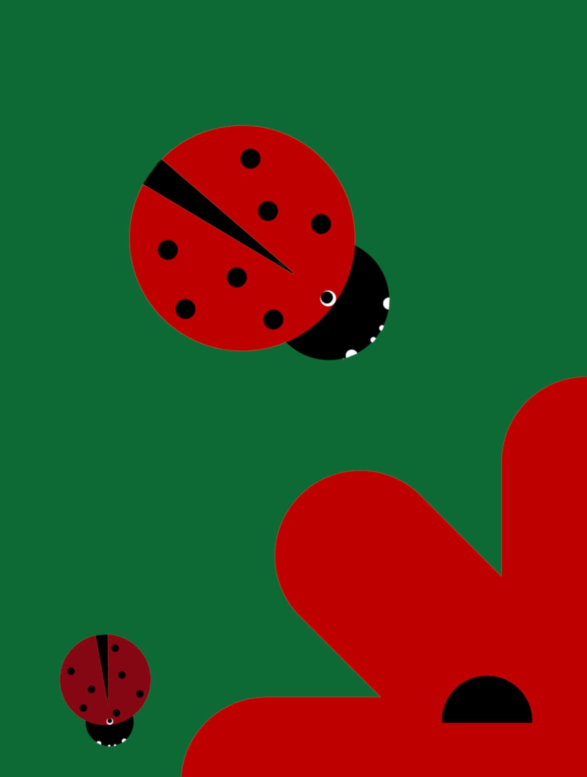 Plakat do Pokoju Dziecka Dekoracja George LadyBug Green