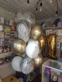 Гелиевые, воздушные, шары  (шарики, фольгированные цыфры и фигуры)