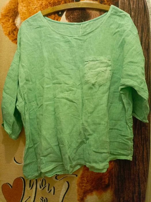 Zielona bluzka z krótkim rękawem 46/48