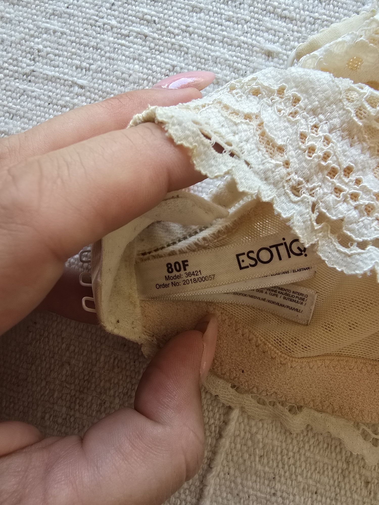 Biustonosz do karmienia Esotiq 80F beżowy kremowy
