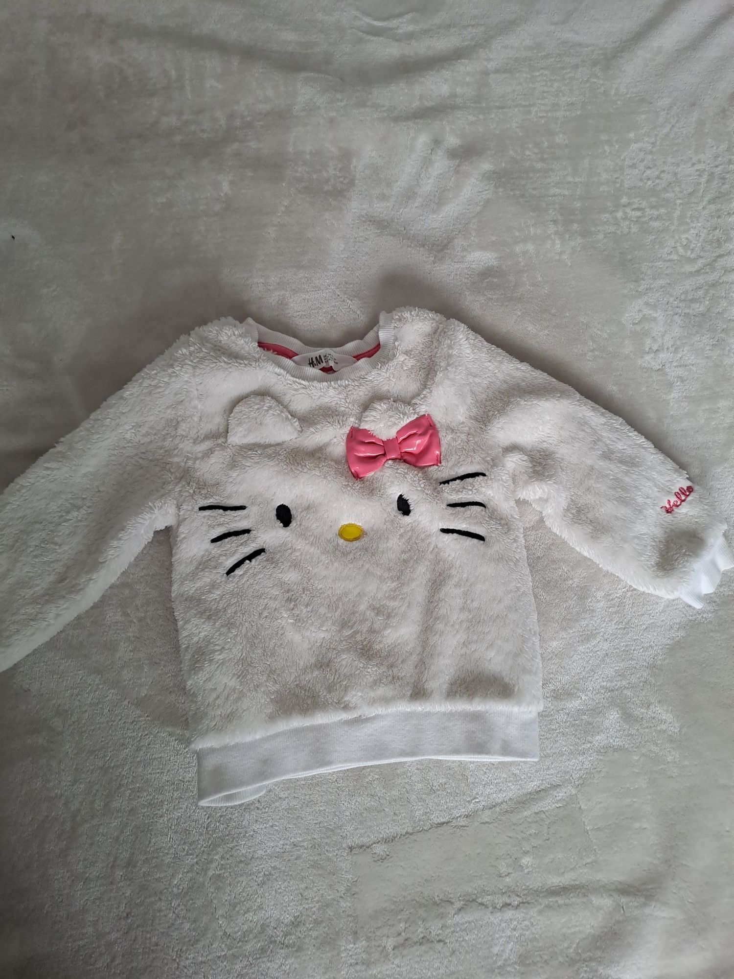 Sweter ciepły hello kitty dla dziewczynki H&M 92