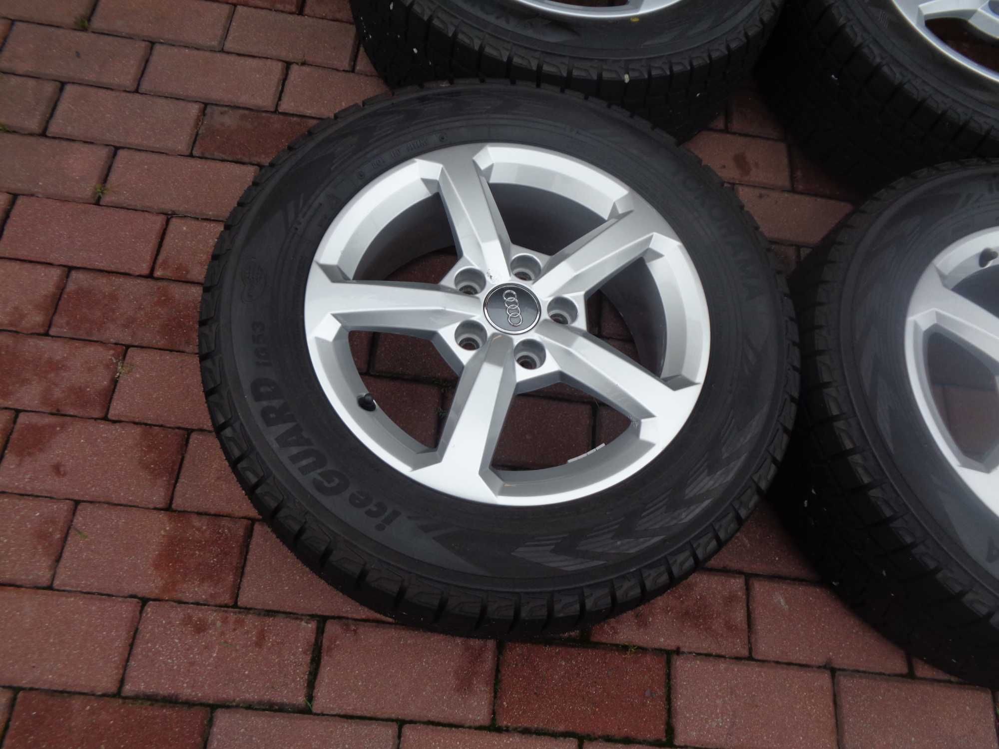 Alufelgi 16 Audi Q2 z oponami zimowymi 215/60/16 2023r 8mm ORG BDB