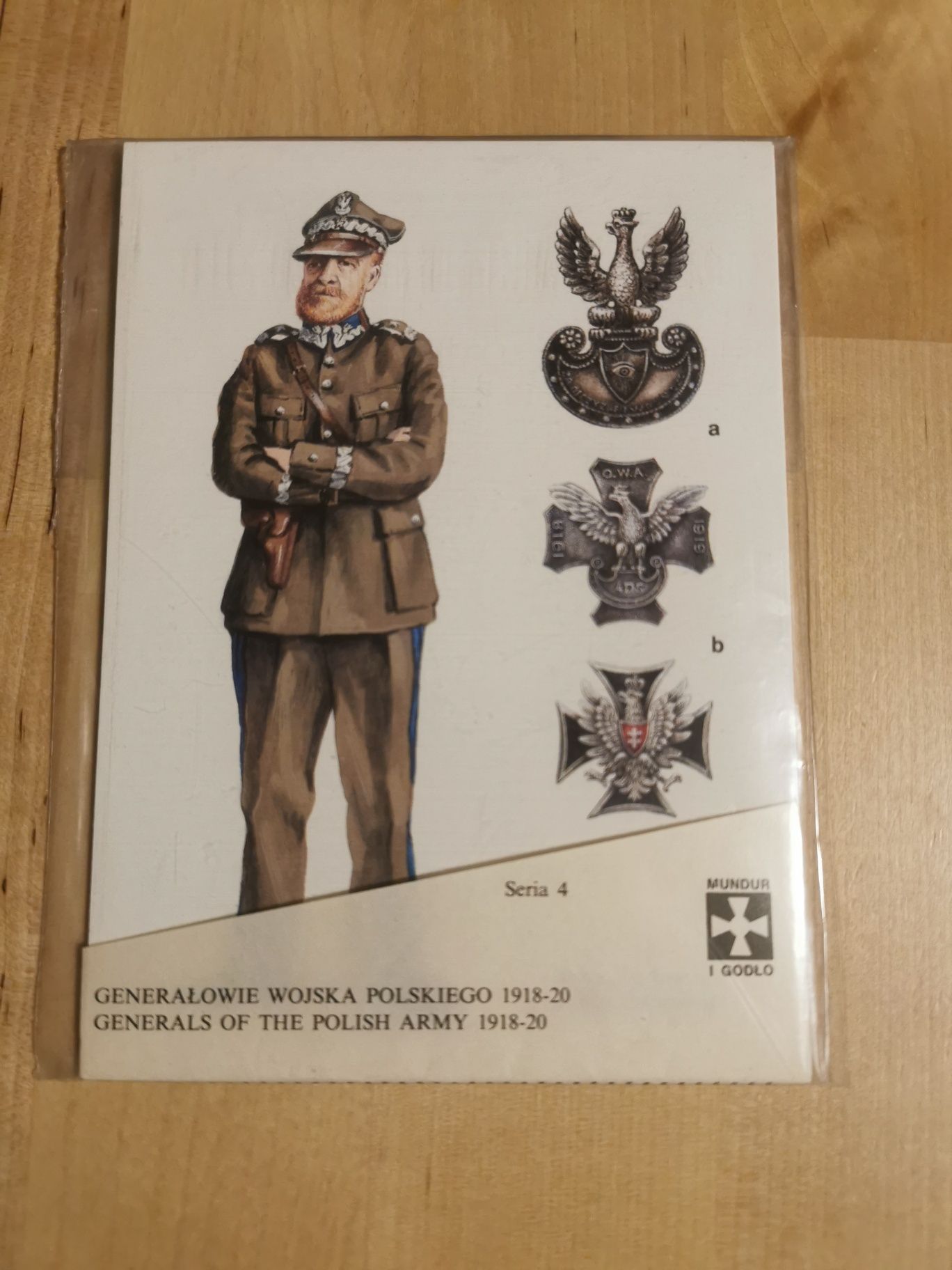 Generałowie Wojska Polskiego 1918-20 pocztówki mundur i godło + GRATIS