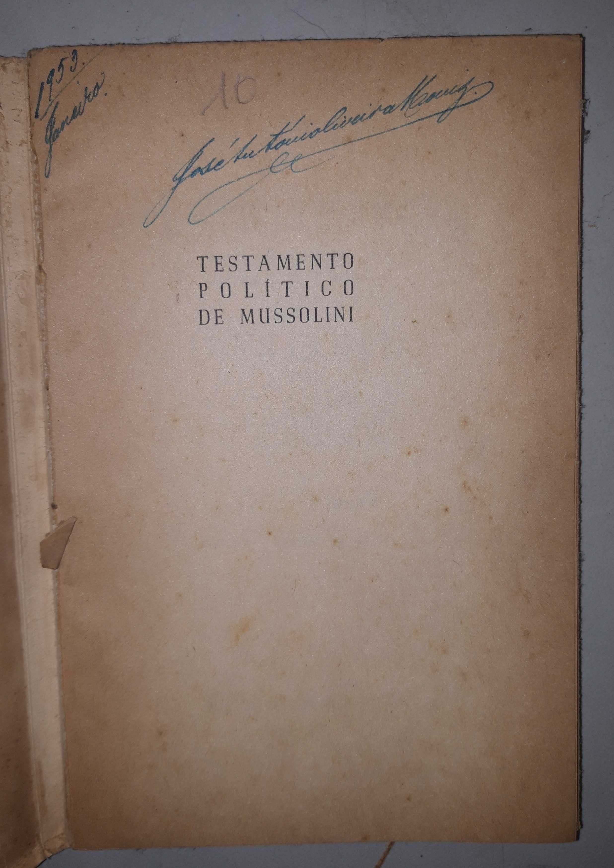 Livro - Testamento Político de Mussolini