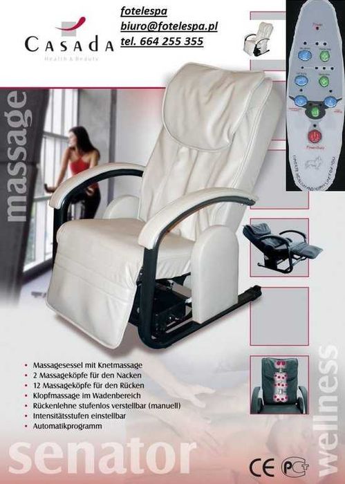 Czarny Senator Casada germany niemiecki fotel z masażem masujący