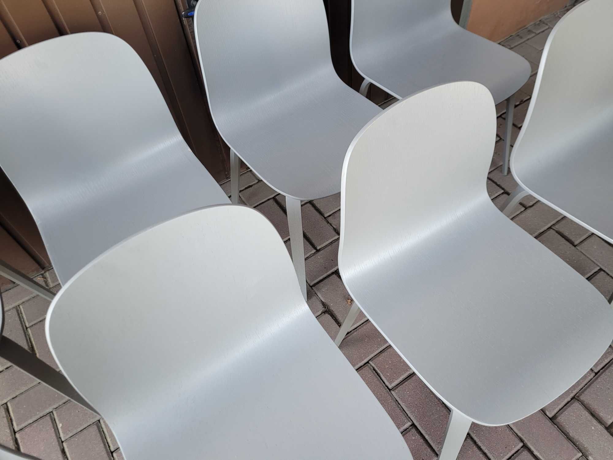 Duńskie Krzesła MUUTO krzesło VISU WOOD Szare Design MIKA TOLVANEN