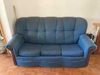 Sofá cama azul com padrão GRATIS