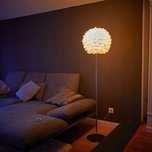 Lampa Stojąca Light Zone LED , Abażur z piór, 150cm