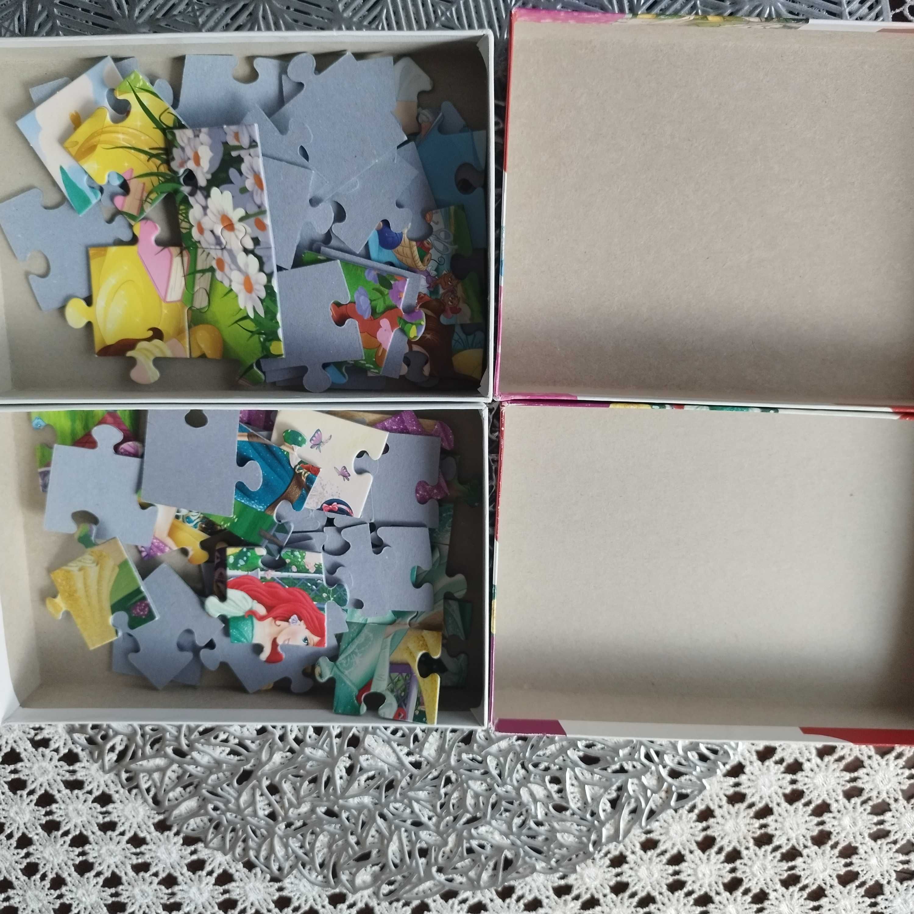2 zestawy puzzli Księżniczki z bajek Disneya