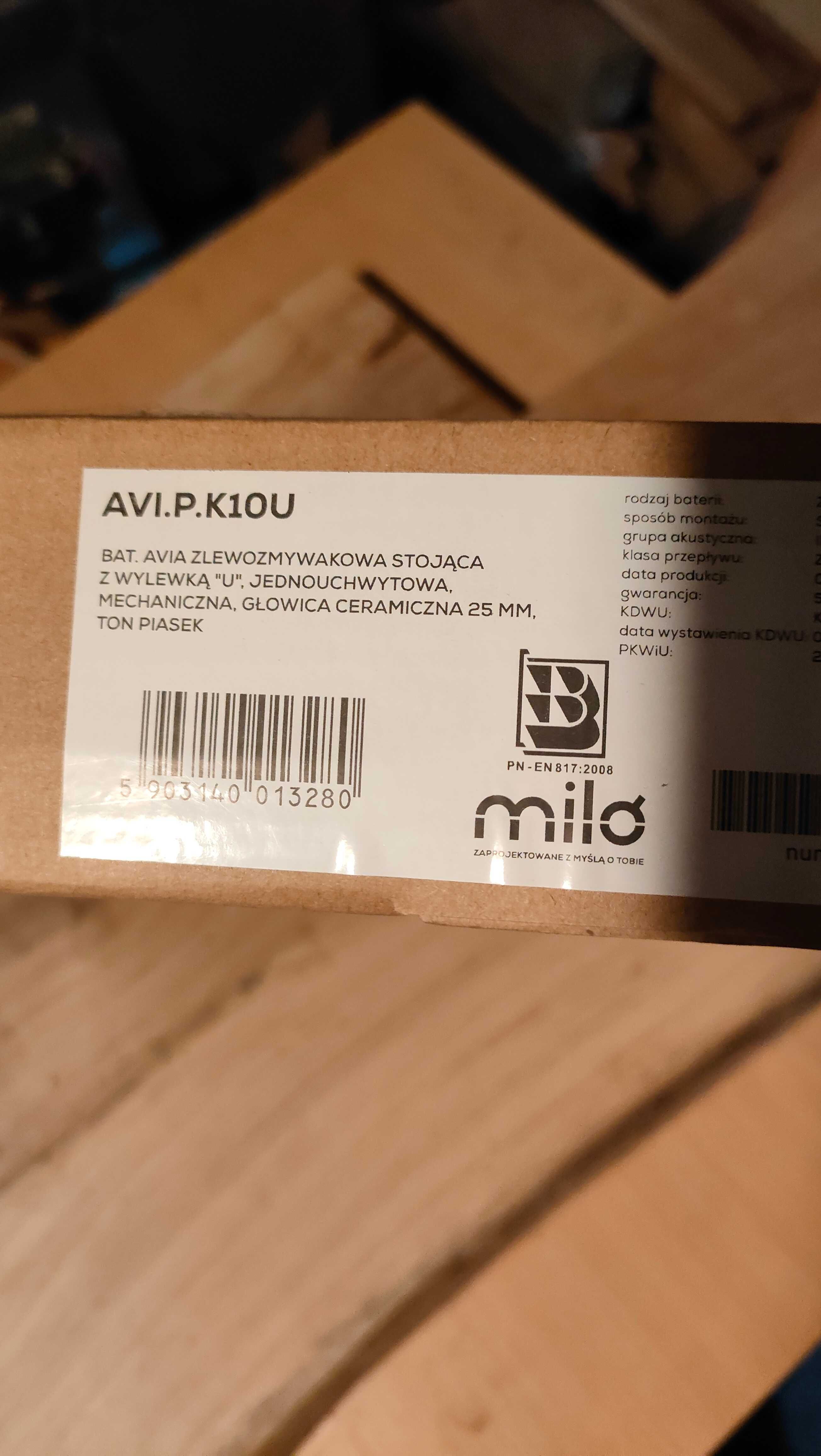 Bateria kuchenna zlewozmywakowa  Milo avia