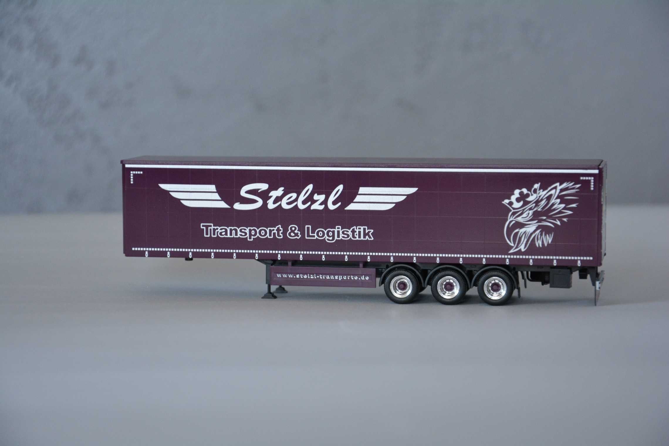 1:87 (H0) Herpa 953115 - Naczepa kurtyna Schwarzmuller - Stelzl