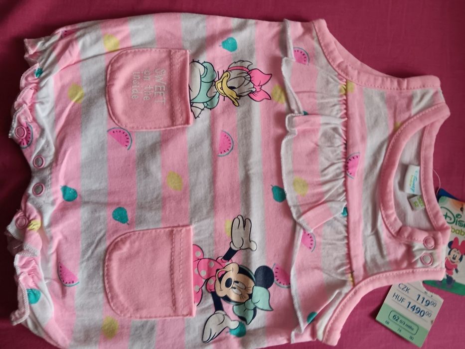 Rampers różowy 62 Nowy