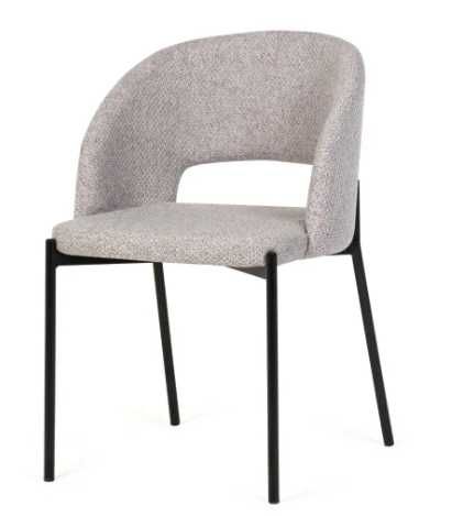 zz610 Krzesło z dziurą w oparciu Jazz szare nowoczesne - 3 szt.