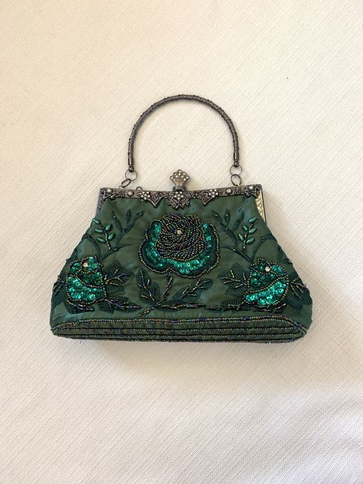 Сумка клатч вінтажна вишита бісером