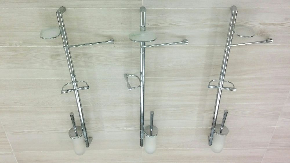 Conjunto de Quarto de banho em varão metálico cromado