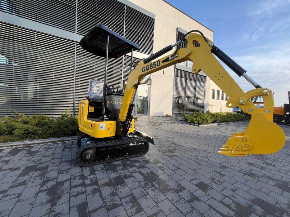 Minikoparka Gunter Grossmann GG850. Silnik KUBOTA .
