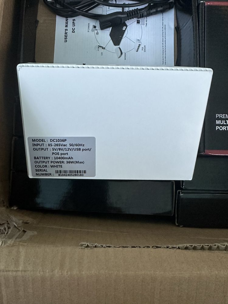 ДБЖ UPS DC1036P 36W 2A/ 60W WifI для роутера, відеонагляду