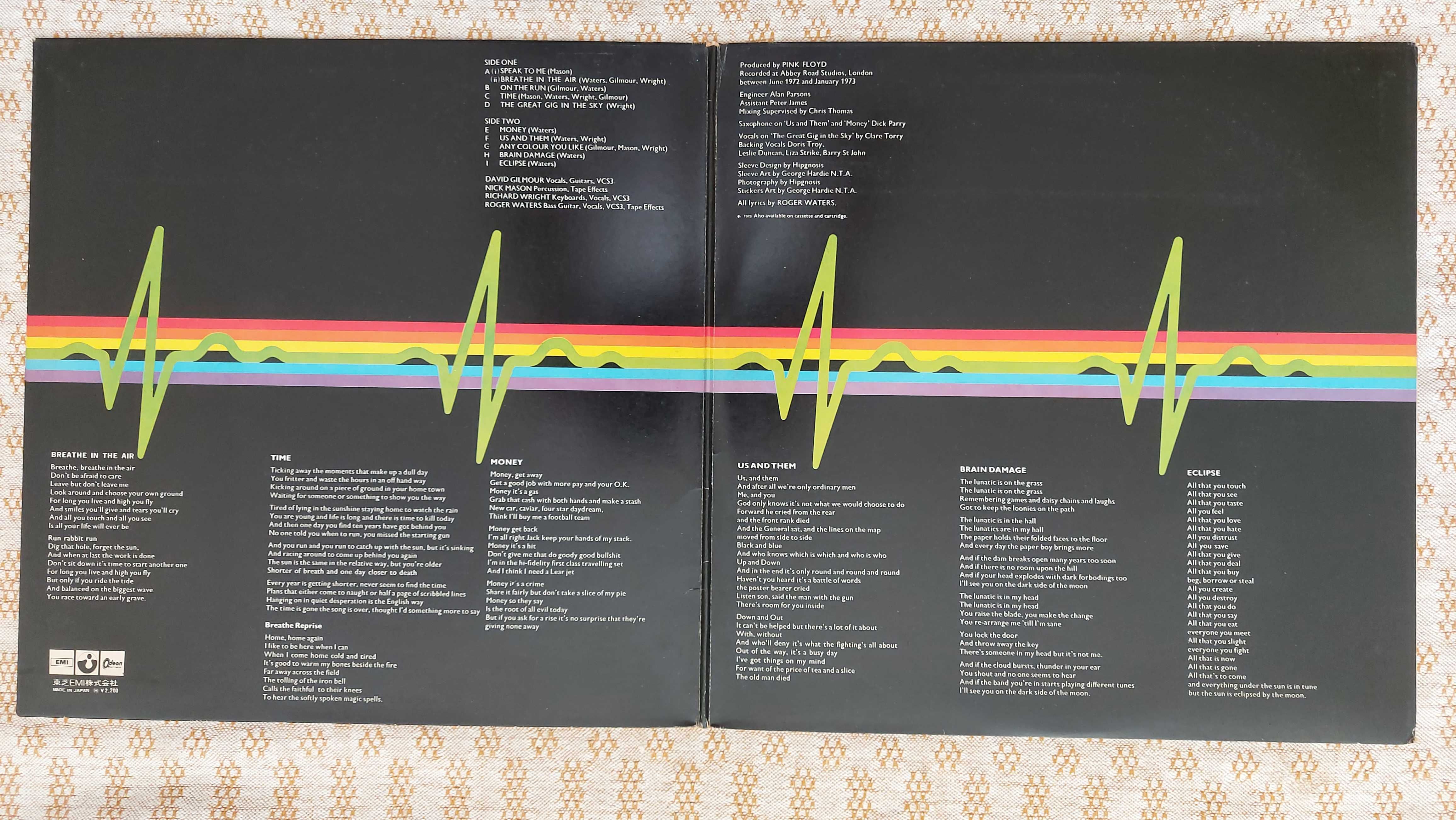 Pink Floyd ‎The Dark Side Of The Moon 1973 Japan EX+/EX