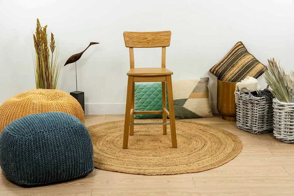 Krzesło dębowe barowe hoker z drewna dębowegо, drewniane krzesła