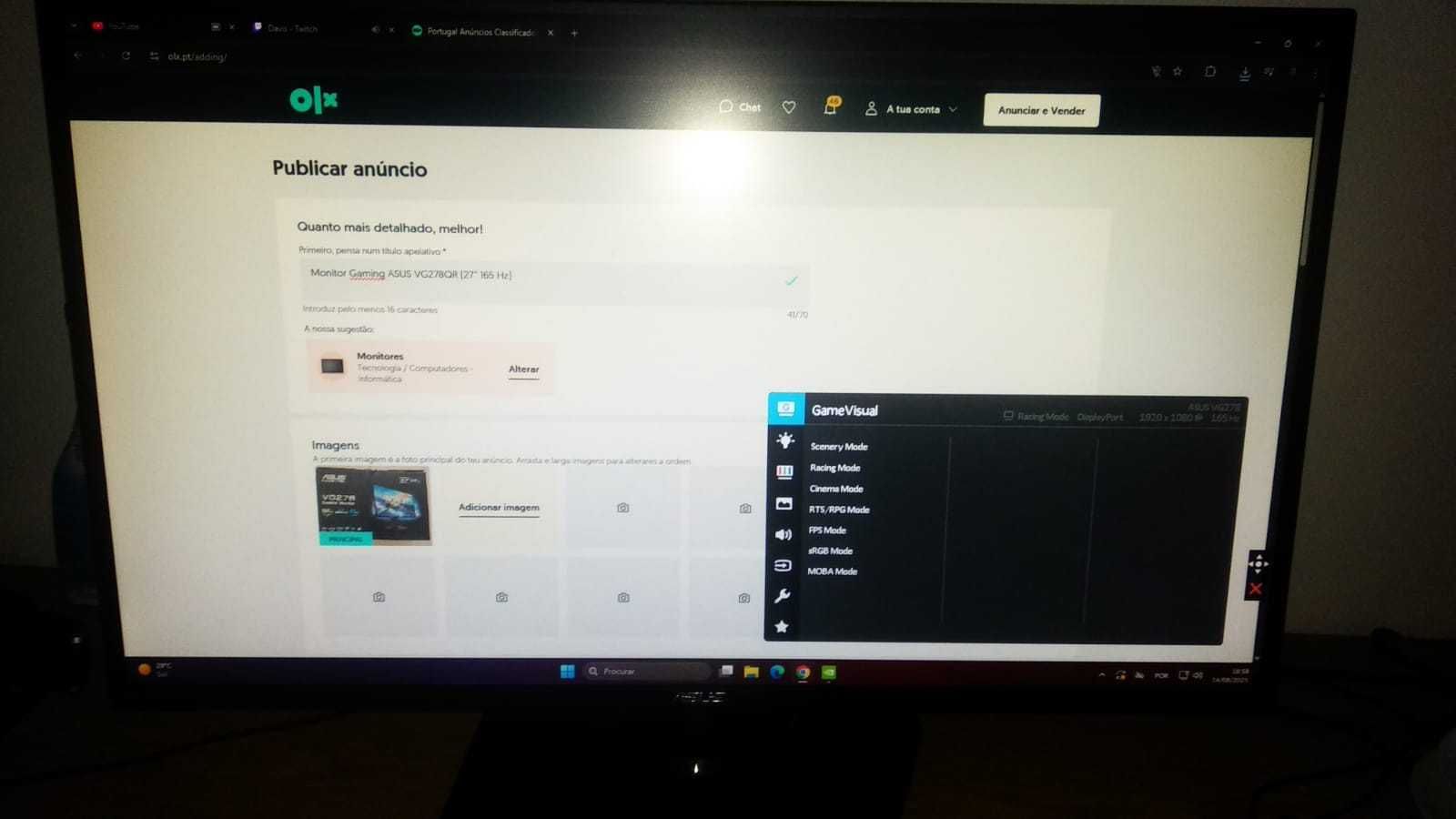 Monitor Gaming ASUS VG278QR 165hz 1ms - Urgente