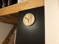 Zegar ścienny drewniany loft