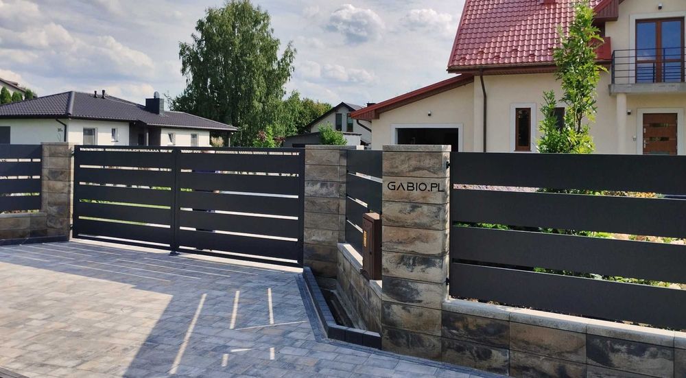 Brama przesuwna z paneli z blachy wys. 1,5/5m - plus inne wys i dług