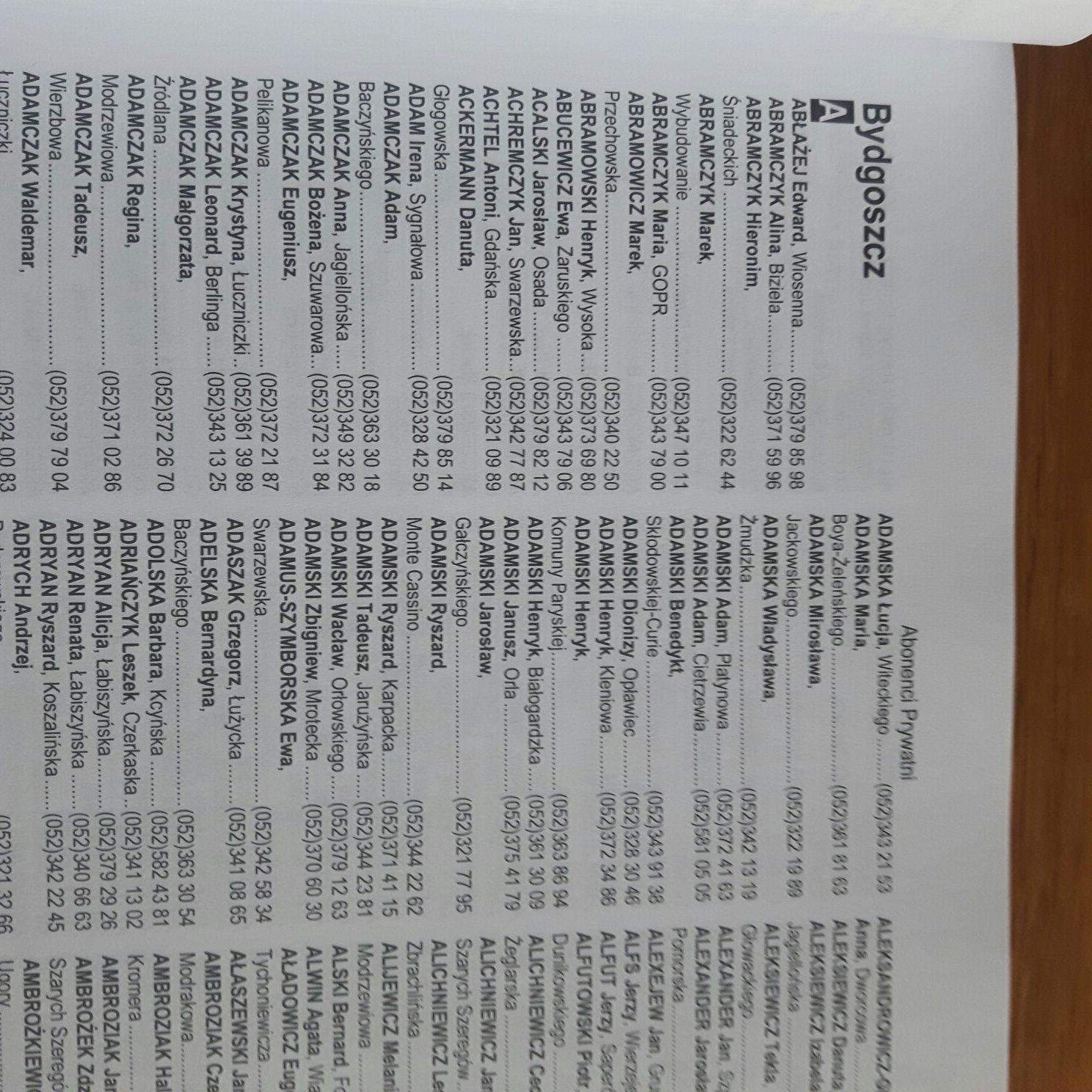 Książka telefoniczna Bydgoszcz 2009/2010