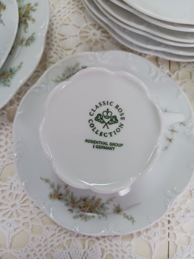 Rosenthal Monbijou 12 osob serwis kawowy Grune Ranke