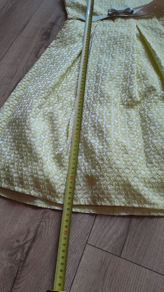 Sukienka żółta  na wesele, komunię 152 cm