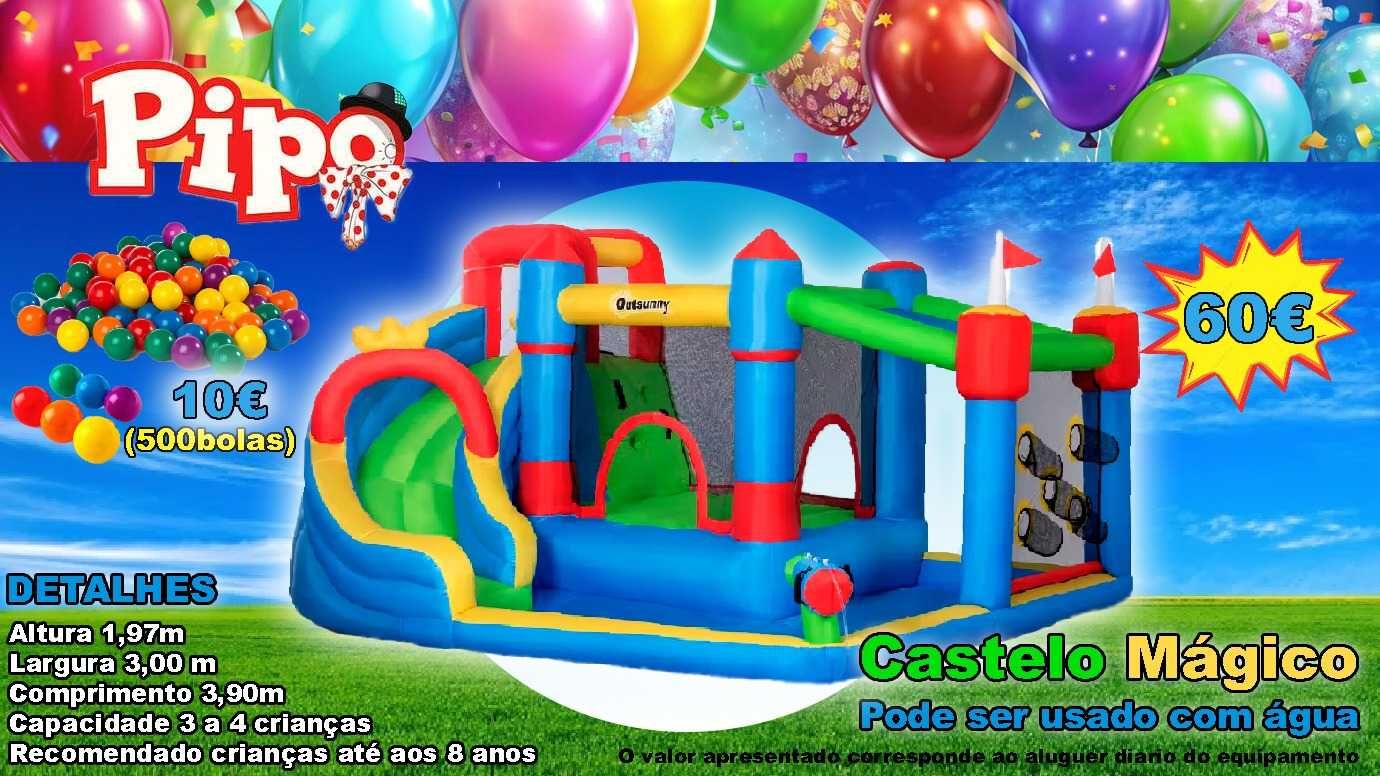 Alugo Insuflável, trampolim e mascotes low cost para animar a festa