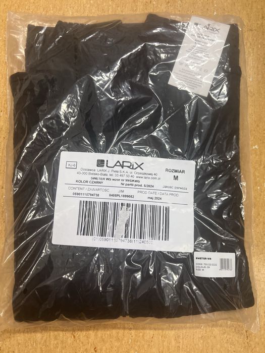 Sweter WS kol czarny