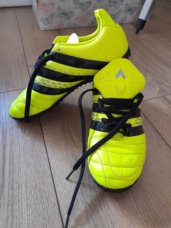 Seledynowe jaskrawe buty halowe sportowe adidas 35,5 22cm