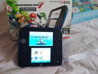 Nintendo 2DS Mario kart 7 CWF paragon zakupu komplet pudełko ładowarka