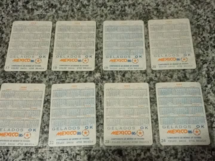 Bom lote de 20 calendários México 86