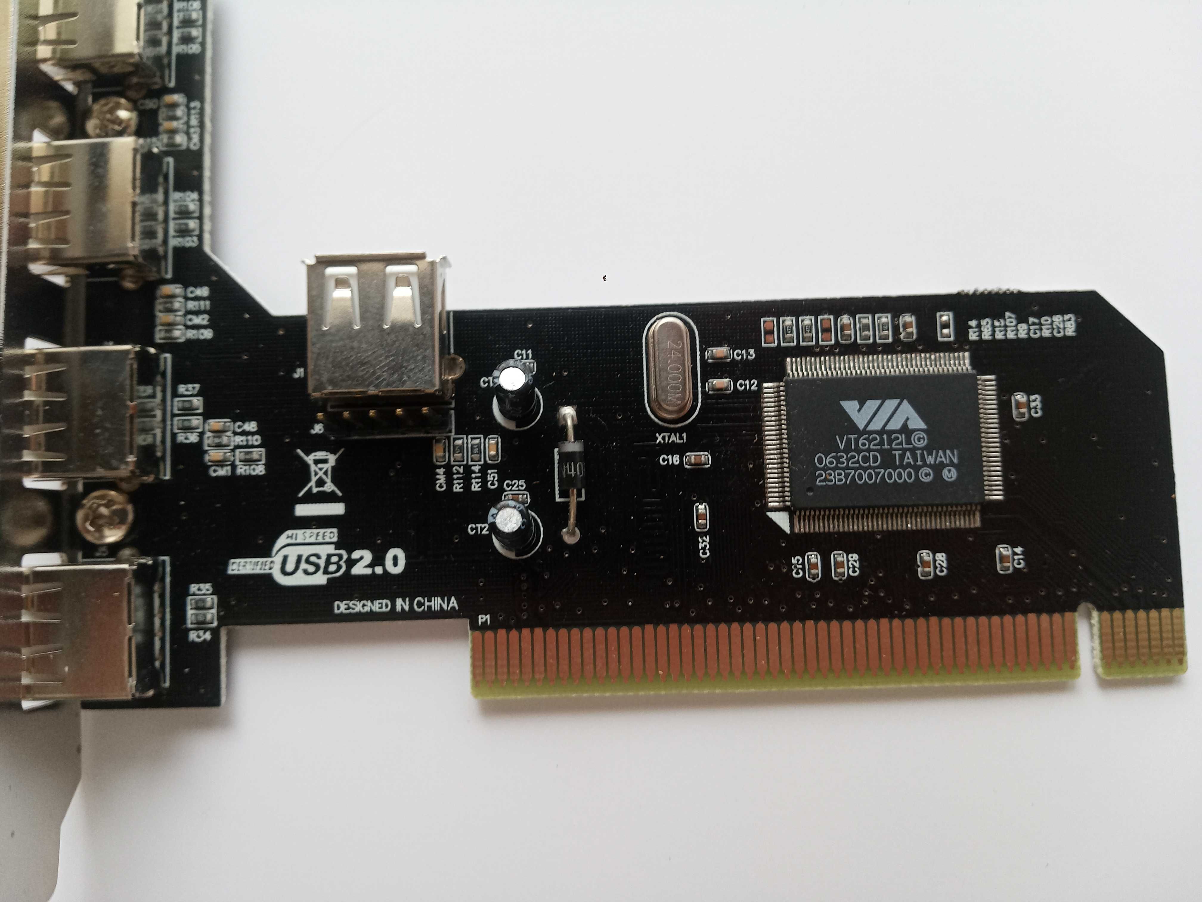 Контроллер PCI USB 2.0 4+1 ports VIA VT6212L