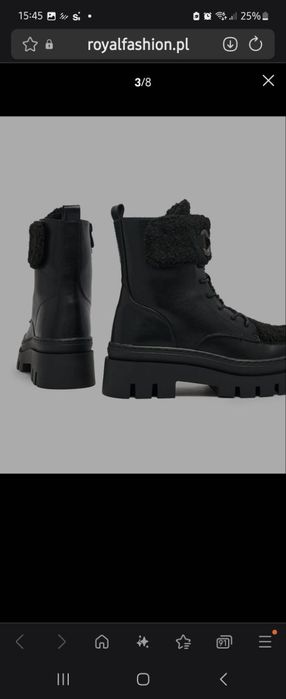 Super wygodne wiązane na suwak  botki z barankien