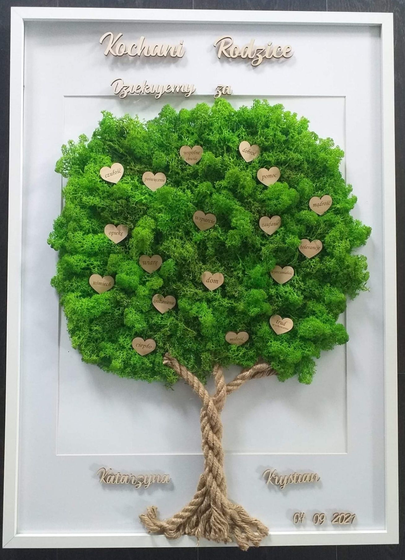 Obraz, bonsai ,mech chrobotek reniferowy, ściany z mchu,dekoraje