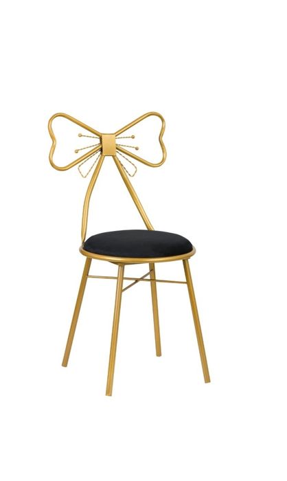 Krzesło złoto czarne kokarda