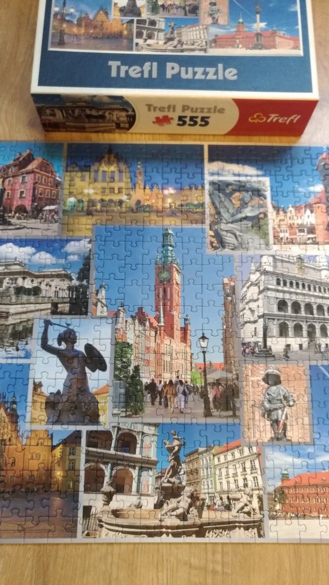 JAK NOWE - Puzzle Trefl 555 szt. - Polskie Zabytki.