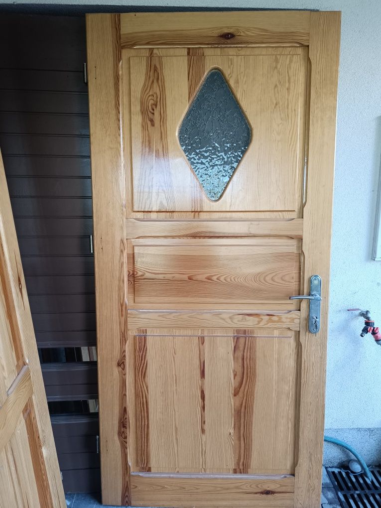 Drzwi wejściowe 90. Drzwi sosnowe drewniane
