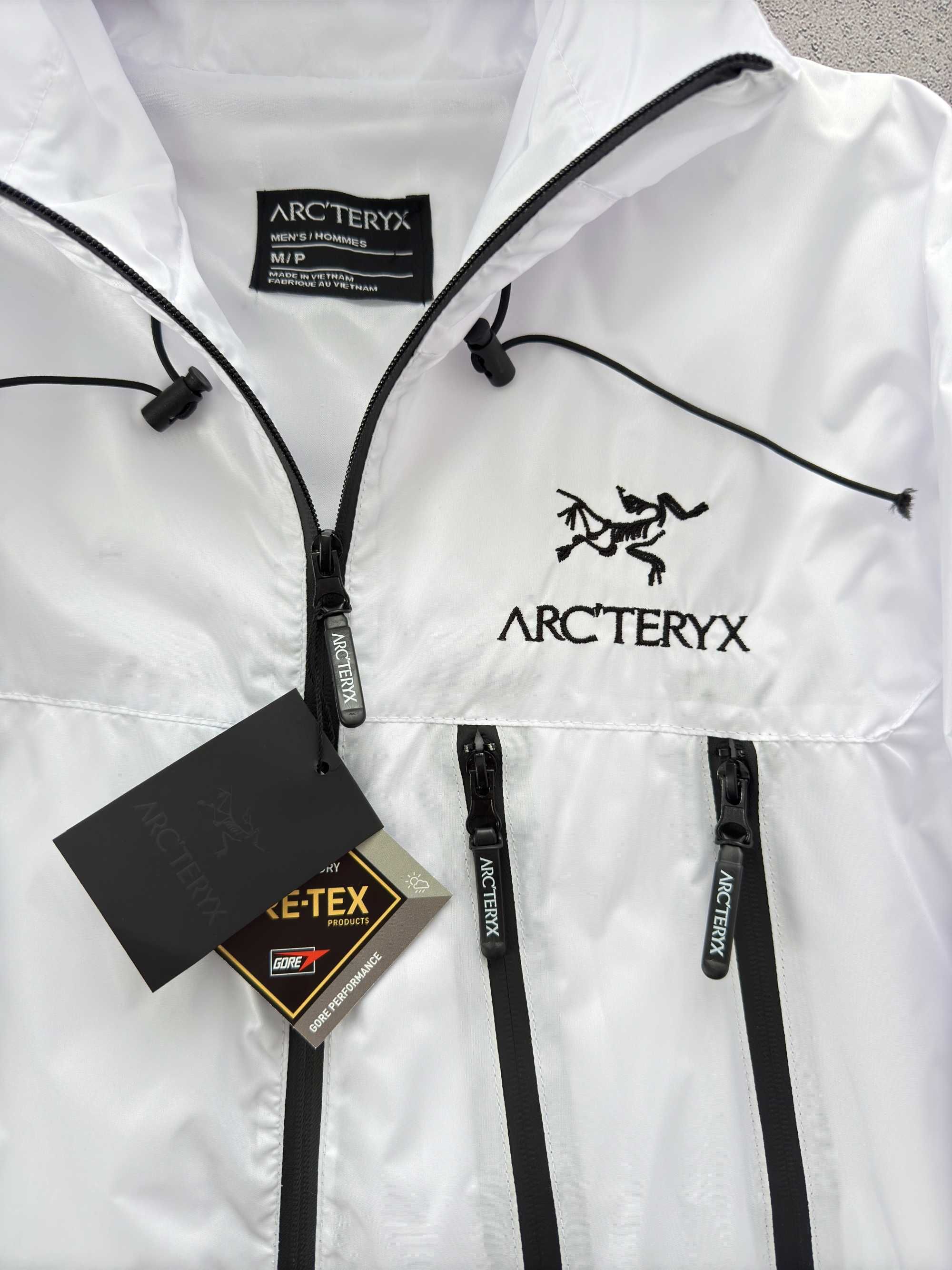 Вітрівка ARC’TERYX | Водовідштовхувальна плащівка | Білий колір