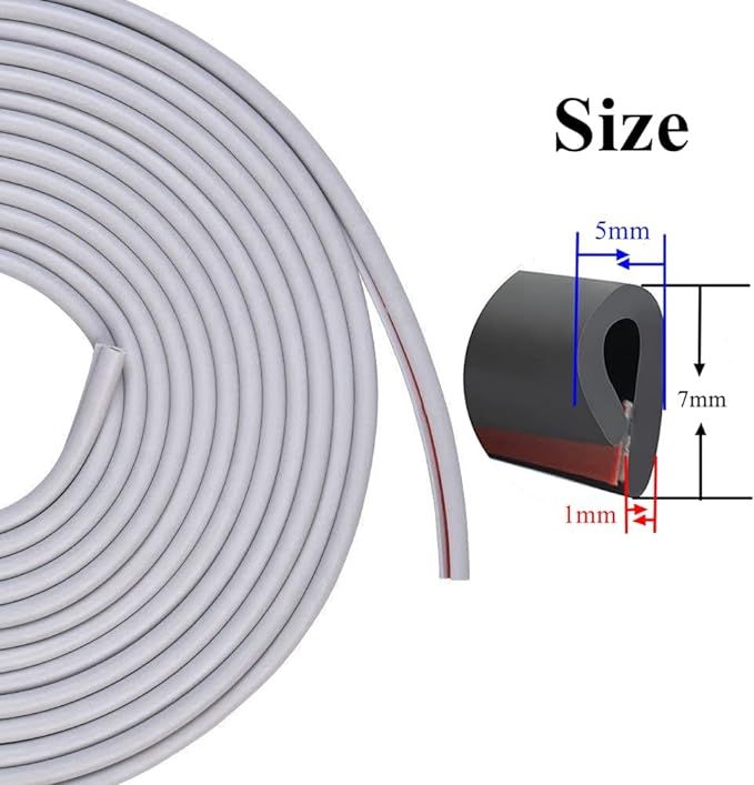 zabezpieczenie krawędzi drzwi samochodowych 10 m, bez kleju,