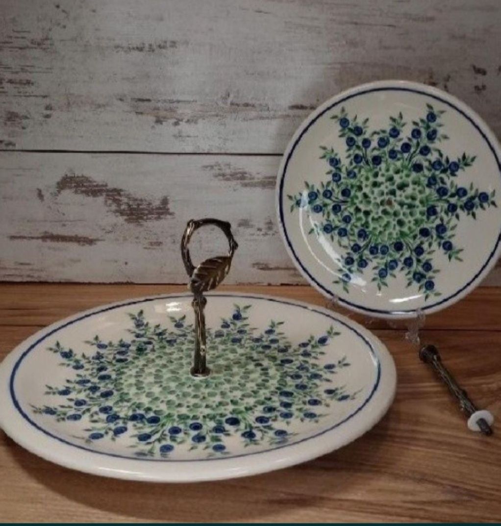Patera ceramiczna Bolesławiec 2 w 1 27,5 cm ceramika Z.C. Bolesławiec